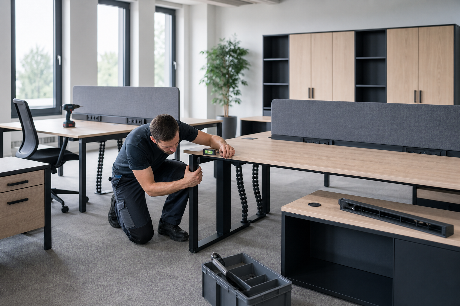 Büromontage im Auftrag von Partnerfirmen